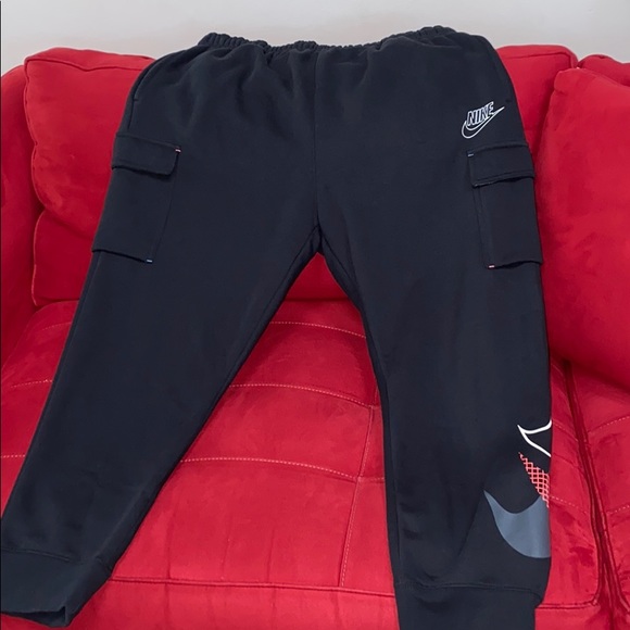 red nike cargo sweatpants